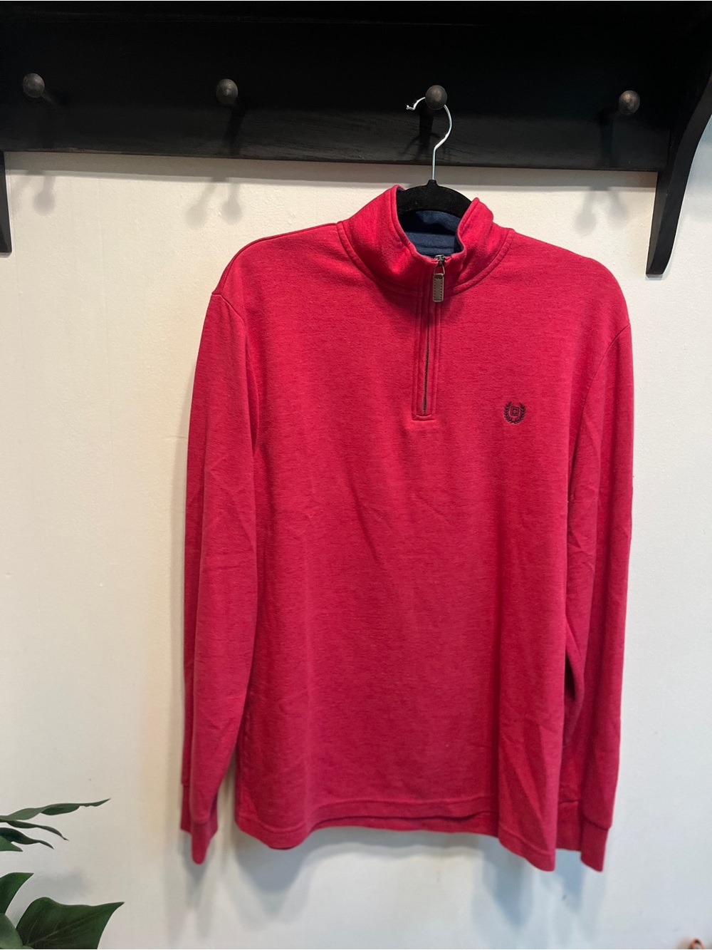 Chaps Men's Raspberry Half-Zip Sweater